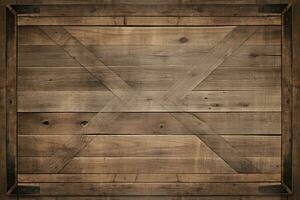 an old wooden door with a cross pattern on it generative ai photo