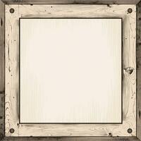an old wooden frame on a white background generative ai photo