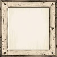 an old wooden frame on a white background generative ai photo