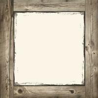 an old wooden frame with a blank white paper on it generative ai photo