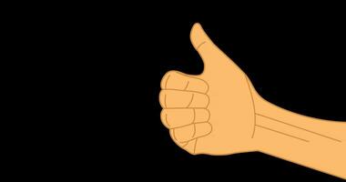 Thumbs up hand icon video