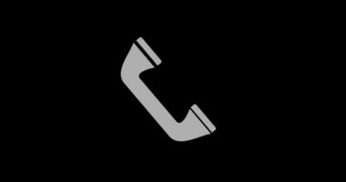 Telephone call sign icon video