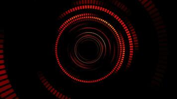 Abstract red light circle circuit data technology futuristic design animation video