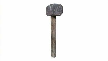 Hammer Isolated On White Background video