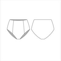 Ladies Panty Shorts Vector Template