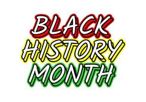 Black history month, text effect vector