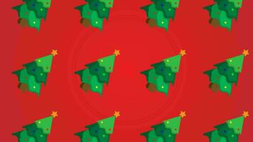 Animation nahtlos Muster zum Weihnachten Urlaub. Weihnachten Baum. Weihnachten Hintergrund video