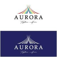 aurora logo design icon illustration vector template