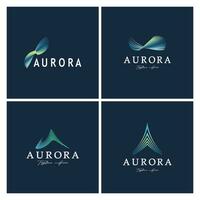 aurora logo design icon illustration vector template