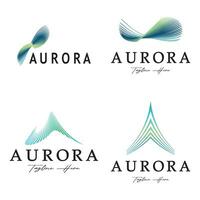 aurora logo design icon illustration vector template