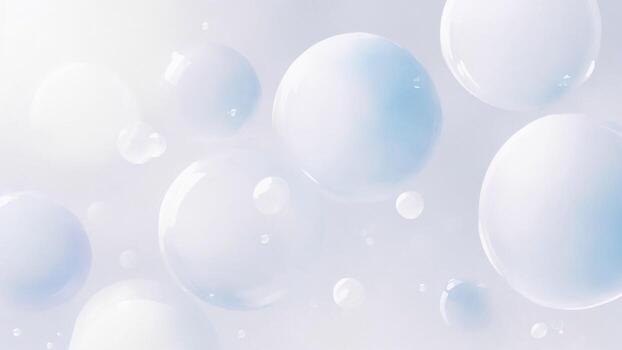 ai generado azul blanco degradado burbujas en suave ligero fondo, acuarela ilustración. ai generado foto