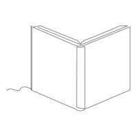 libro uno línea continuo contorno vector Arte dibujo y sencillo minimalista diseño