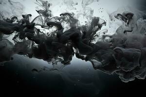 AI generated Ink stain in water. Ink cloud. Abstract background. photo