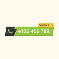 contact us button with phone icon vector