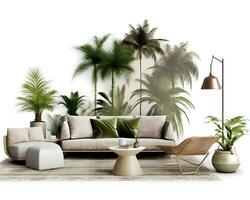 AI generated interior design concept home modern architecture furniture object idea generative Ai. photo