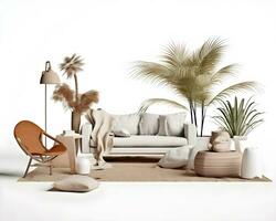 AI generated interior design concept home modern architecture furniture object idea generative Ai. photo