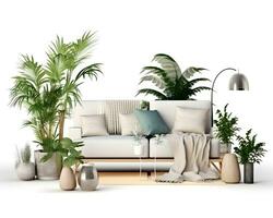 AI generated interior design concept home modern architecture furniture object idea generative Ai. photo