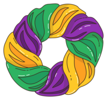 sticker king cake with colorful glaze png