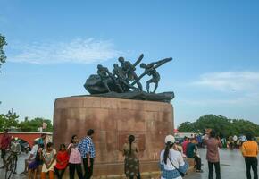 Chennai, India - July 14, 2023 Triumph of Labor statue photo