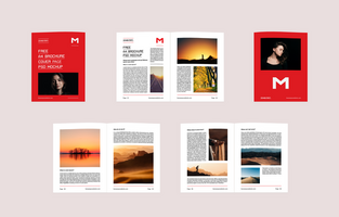 empresa perfil, revista, doble folleto, o catalogar gratis psd Bosquejo