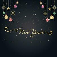 2024 Happy New Year Typography Design Set vector