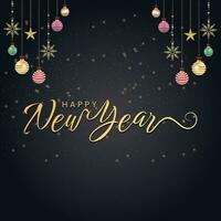 2024 Happy New Year Typography Design Set vector