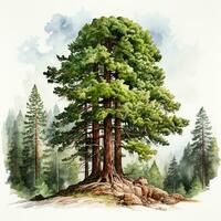 AI generated Giant sequoia, big mahogany, symbol of USA - AI generated image photo
