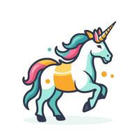 unicornio icono. vector ilustración en garabatear estilo.