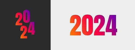 Happy new year 2024 design. Trendy number illustration design. Vector template for banner, poster, greeting and new year 2024 celebration
