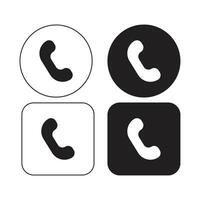 Phone icon vector. Set of flat Phone and mobile phone symbol collection vector