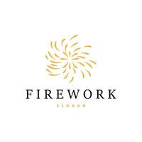 Firework Logo, Modern Abstract Design Simple Colorful Spark, Vector Template Illustration