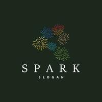 Firework Logo, Modern Abstract Design Simple Colorful Spark, Vector Template Illustration