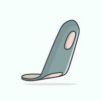 Insoles for a comfortable and healthy walk. Vector Orthotic insole icon in the style of a flat lay from Orthotic goods icon set.