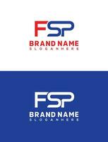 FSP Initial Letter Logo Design Template, Graphic Alphabet Symbol for Corporate Business Identity vector