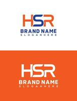 HSR Logo Design Template, Initial HSR Linked Logo vector