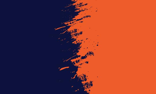 Blue and orange brush stroke banner background is perfect for adding a bold and eye-catching touch to any design project.