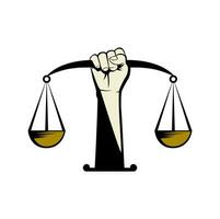 Justice Law Logo Design Illustration vector