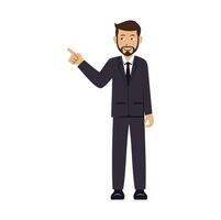 Businessman Cartoon Character Design Illustration vector