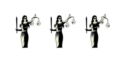 Lady Justice Law Design Illustration vector