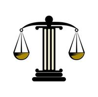 Justice Law Logo Design Illustration vector