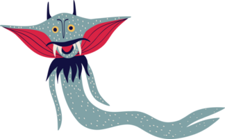 Blue Dragon Monster. Cool illustration in children's cartoon style png