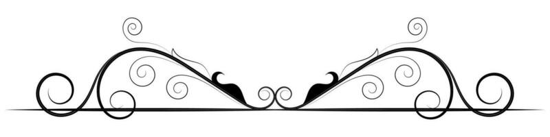 Flower border decorative design element Wedding banners, frames, labels, black lines on white. vector