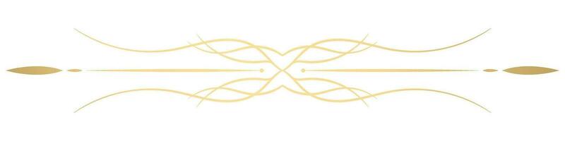 Gradient gold vintage lines for decorating greeting cards, carpet pattern elements. vector