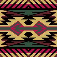 azteca, navajo geométrico sin costura modelo. nativo americano Sur oeste impresión. étnico diseño fondo de pantalla, tela, cubrir, textil, alfombra, frazada. vector