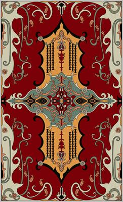 Boundless ethnic tribal patterns complement Persian carpets with abstract floral patterns.