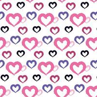 Modern romantic seamless pattern with hearts. Valentine's Day, wedding. Pattern on the swatch panel. vector
