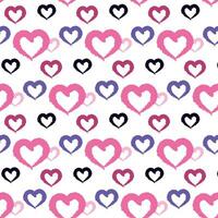 Modern romantic seamless pattern with hearts. Valentine's Day, wedding. Pattern on the swatch panel. vector