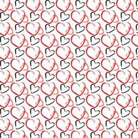 Winter pattern with Christmas trees and snowflakes.Seamless pattern with hand drawn hearts. Valentine's Day. Wedding. Pattern on the swatch panel. vector