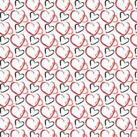 Winter pattern with Christmas trees and snowflakes.Seamless pattern with hand drawn hearts. Valentine's Day. Wedding. Pattern on the swatch panel. vector