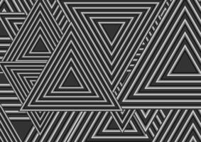 Black white paper triangles abstract tech background vector